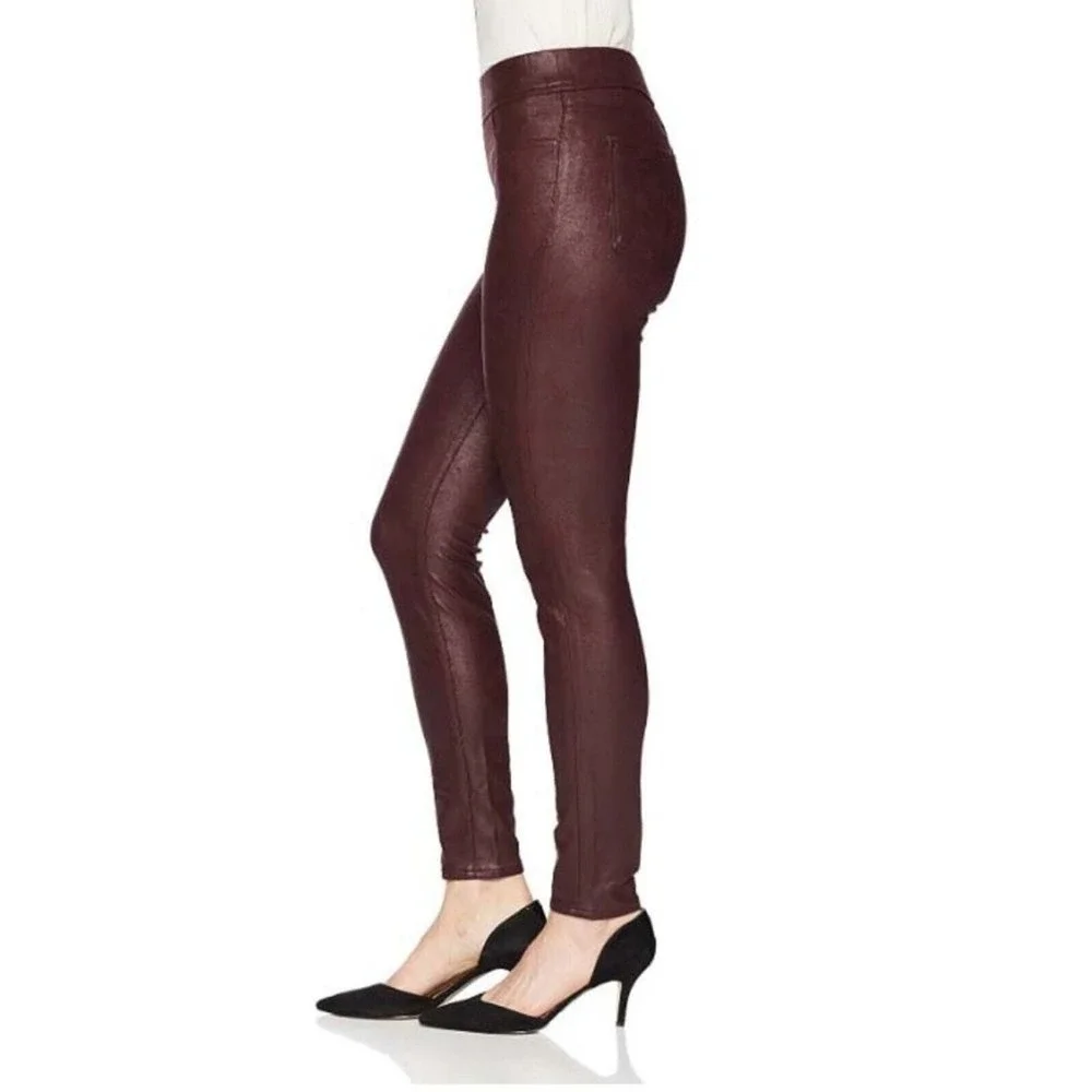 Jen7‎ by 7 For All Mankind Pants NWT 0 Burgundy Pull On Skinny Stretch Merlot